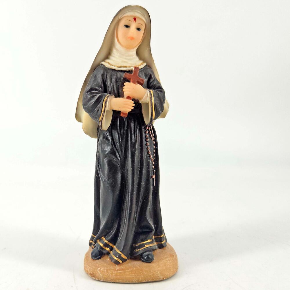 Vintage Santa Rita Resin Florentine Figurine Religious woman